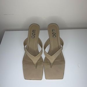 ‼️SOLD‼️ Ego Shoes, US8, thong sandal 3 inch heel